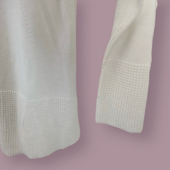 Calvin Klein White Cowl Neck Long Sweater L - Picture 7 of 11